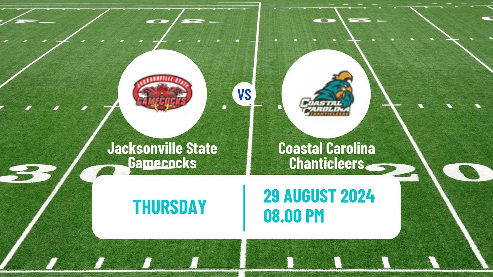 American football NCAA College Football Jacksonville State Gamecocks - Coastal Carolina Chanticleers