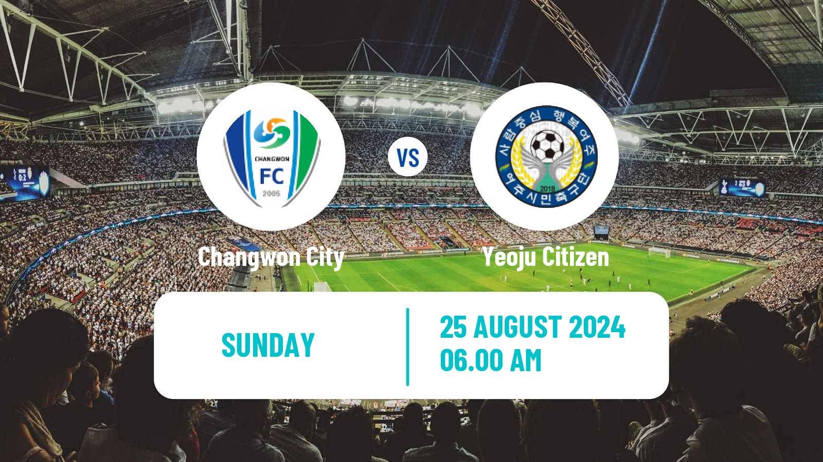 Soccer South Korean K3 League Changwon City - Yeoju Citizen