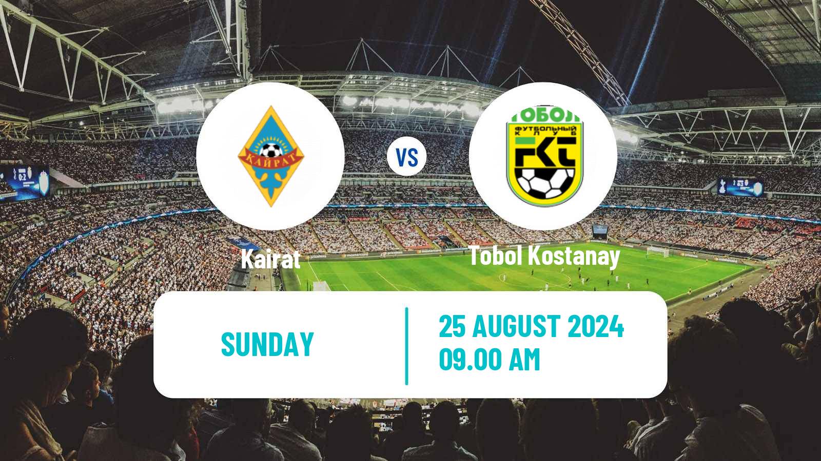 Soccer Kazakh Premier League Kairat - Tobol Kostanay