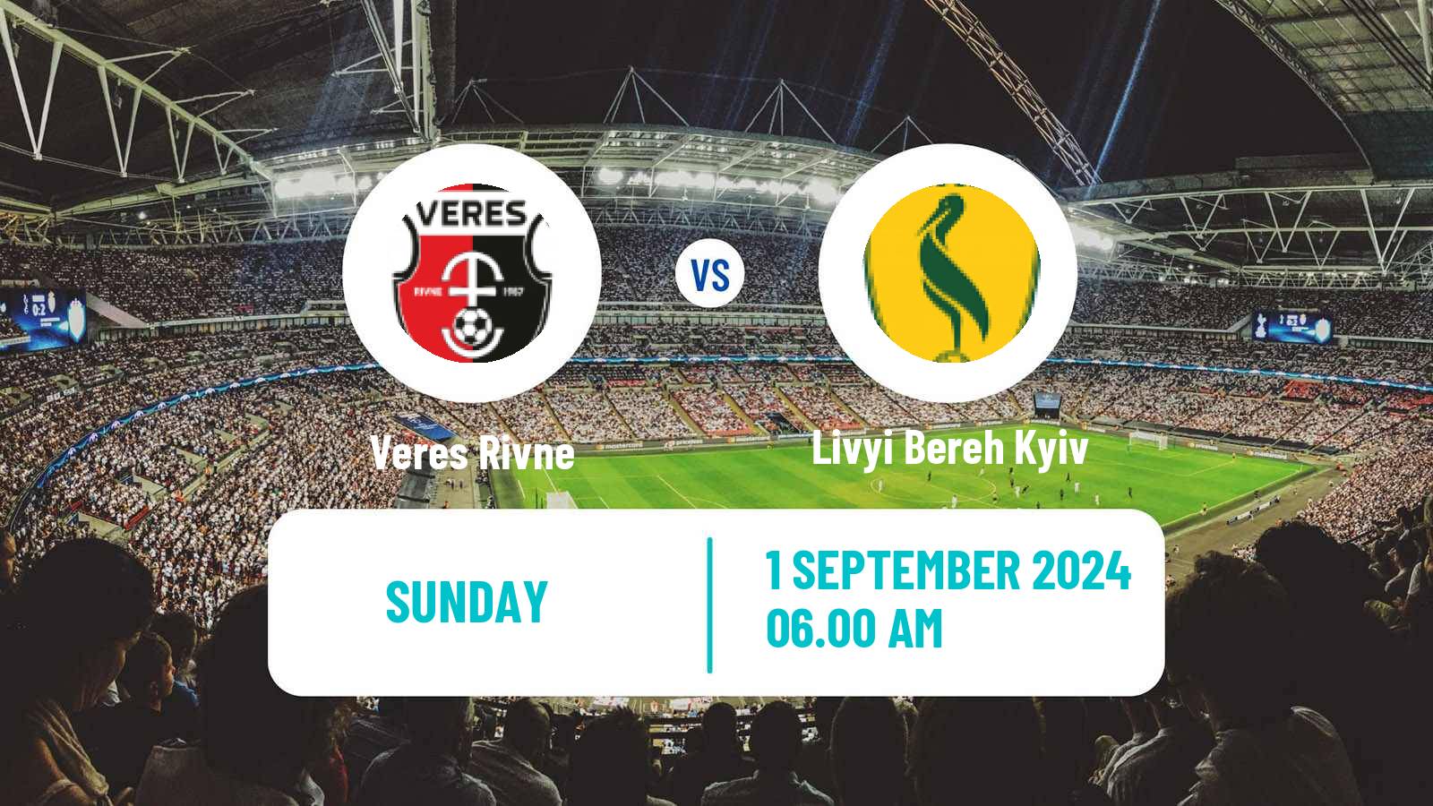 Soccer Ukrainian Premier League Veres Rivne - Livyi Bereh Kyiv