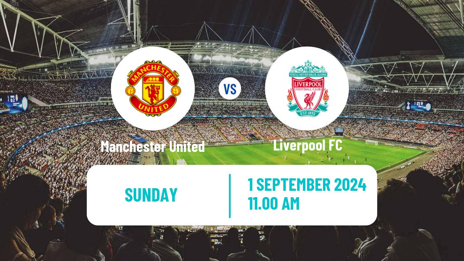 Soccer English Premier League Manchester United - Liverpool