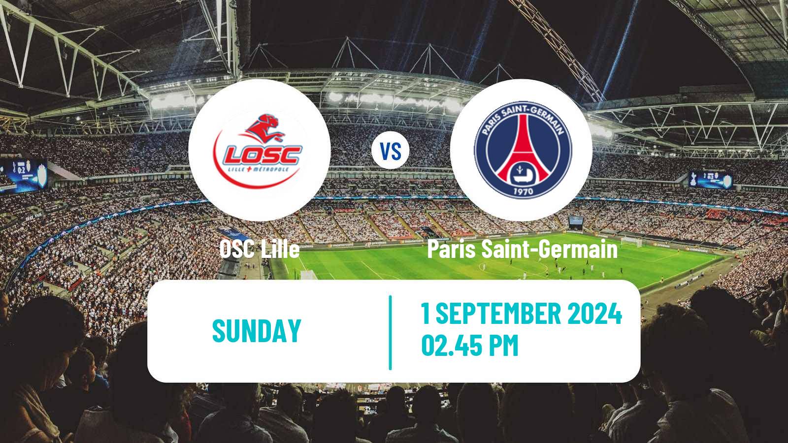 Soccer French Ligue 1 Lille - Paris Saint-Germain