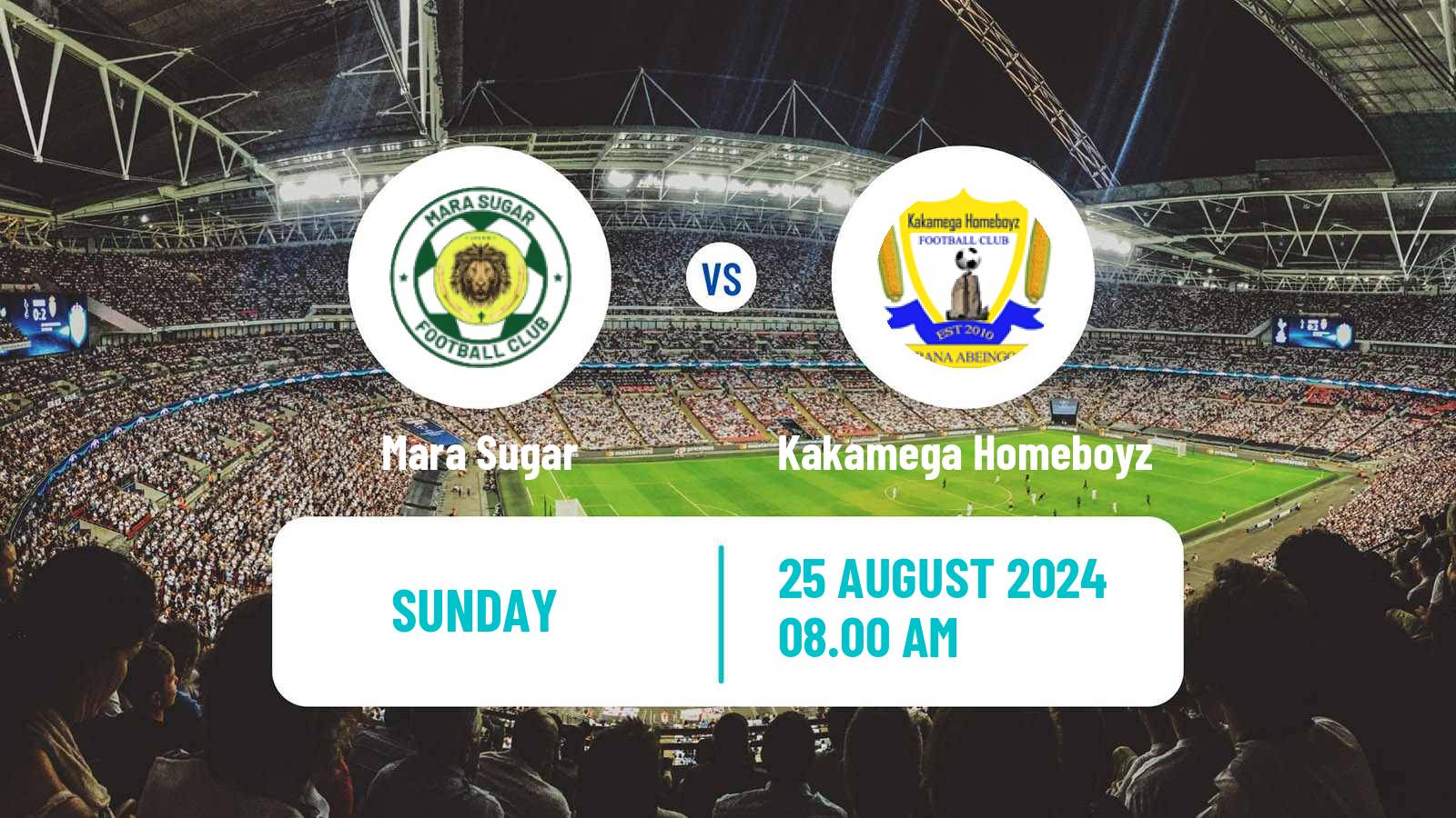 Soccer Kenyan Premier League Mara Sugar - Kakamega Homeboyz