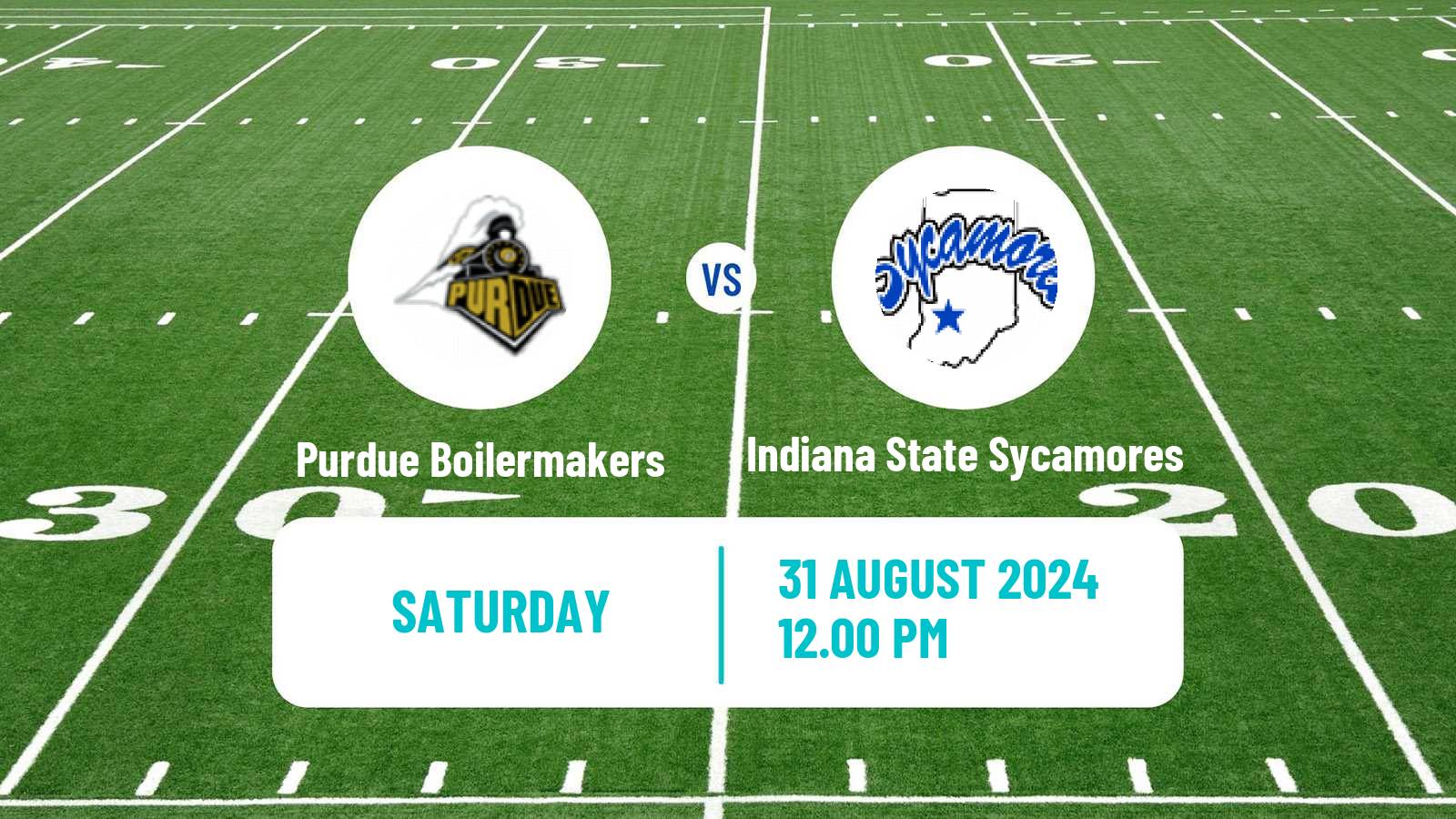 American football NCAA College Football Purdue Boilermakers - Indiana State Sycamores