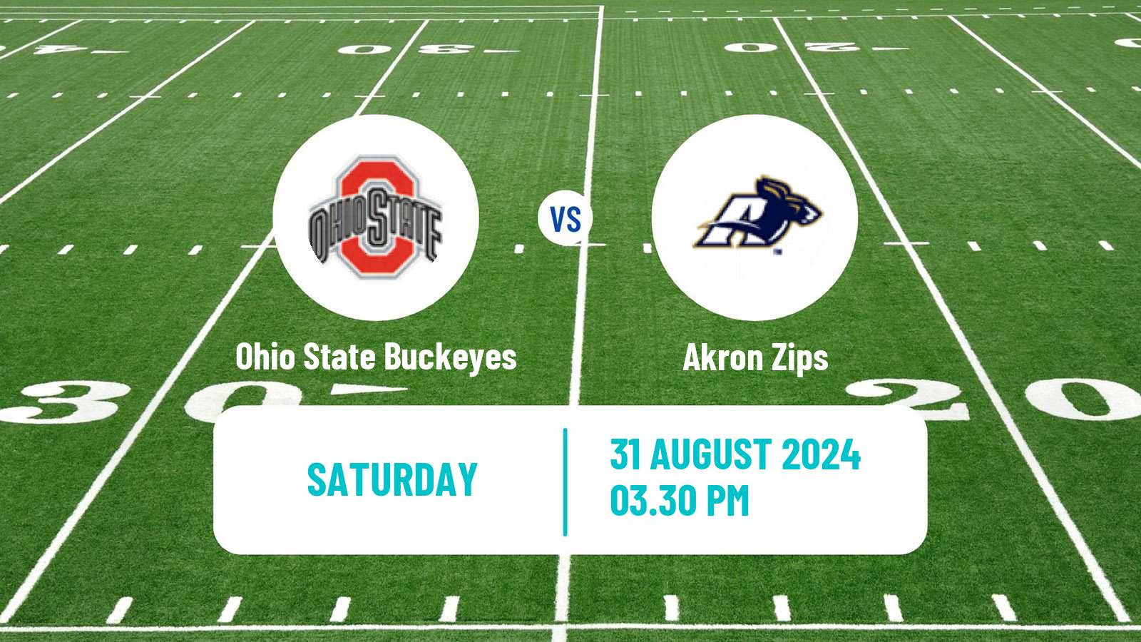 American football NCAA College Football Ohio State Buckeyes - Akron Zips