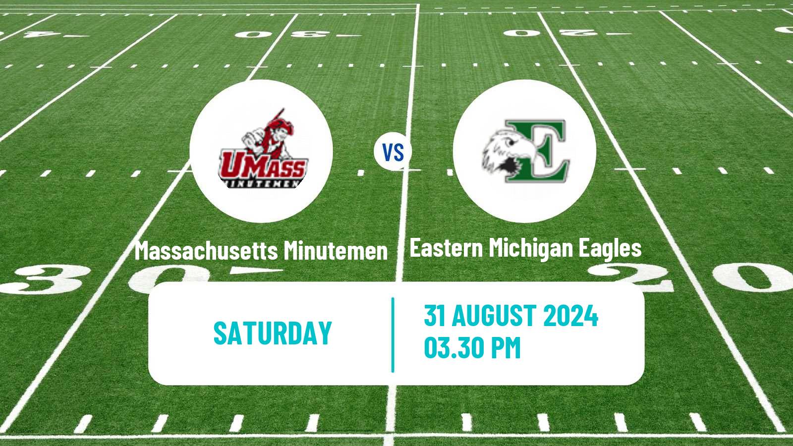 American football NCAA College Football Massachusetts Minutemen - Eastern Michigan Eagles