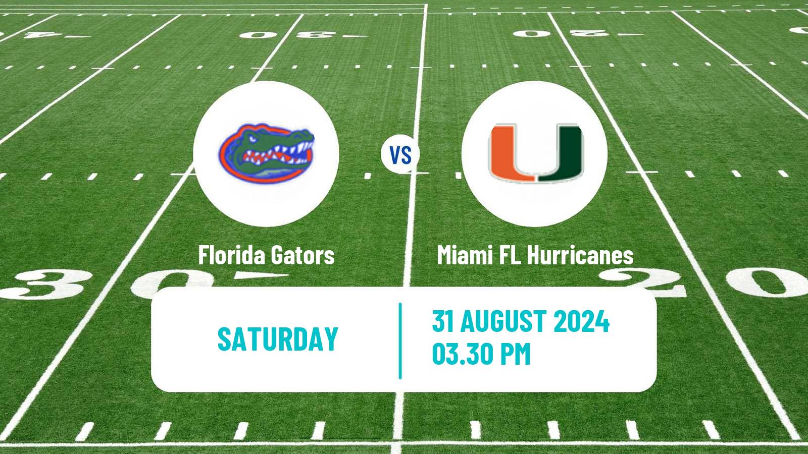 American football NCAA College Football Florida Gators - Miami FL Hurricanes