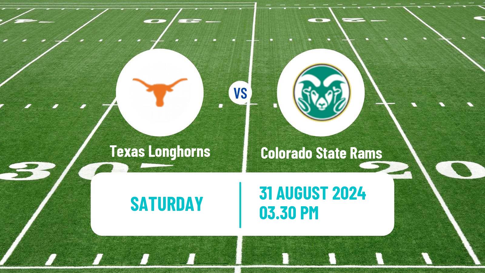 American football NCAA College Football Texas Longhorns - Colorado State Rams