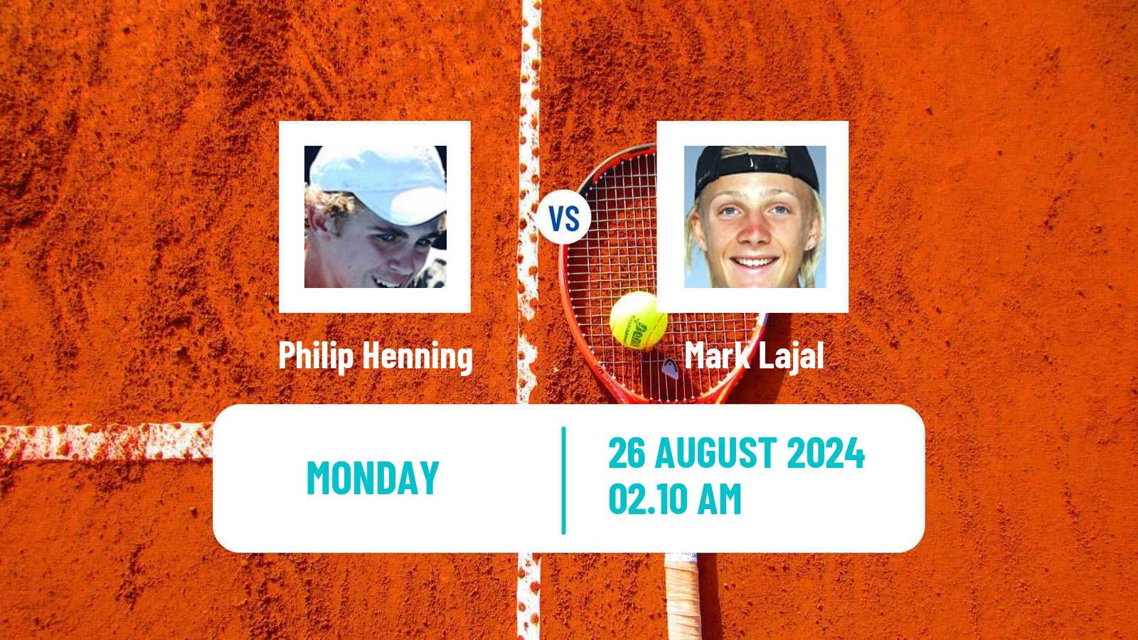 Tennis Zhangjiagang Challenger Men Philip Henning - Mark Lajal