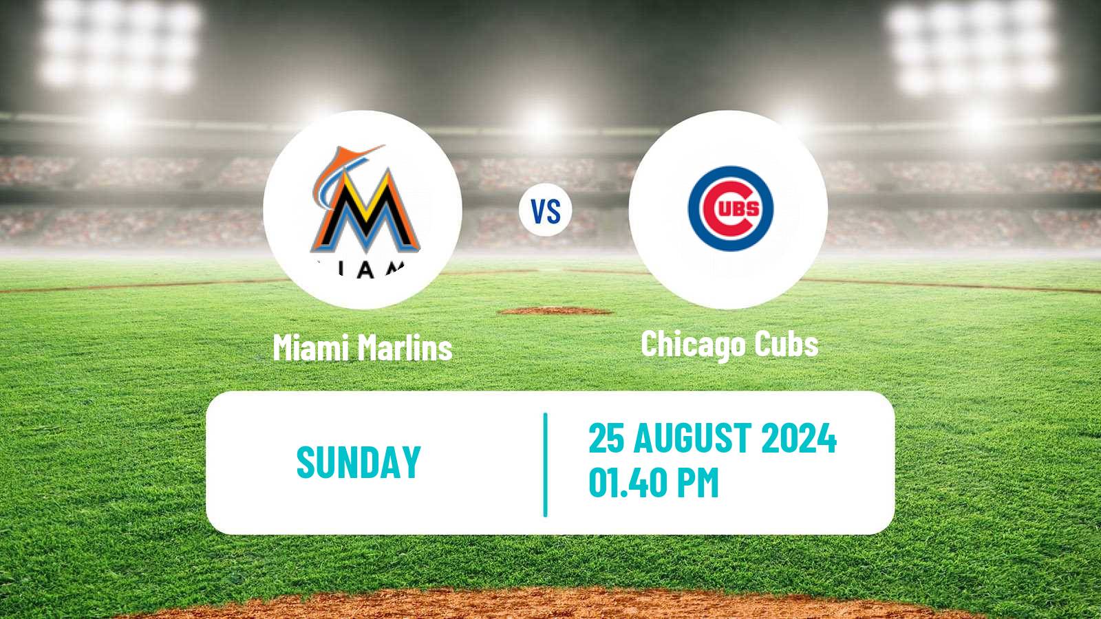 Baseball MLB Miami Marlins - Chicago Cubs