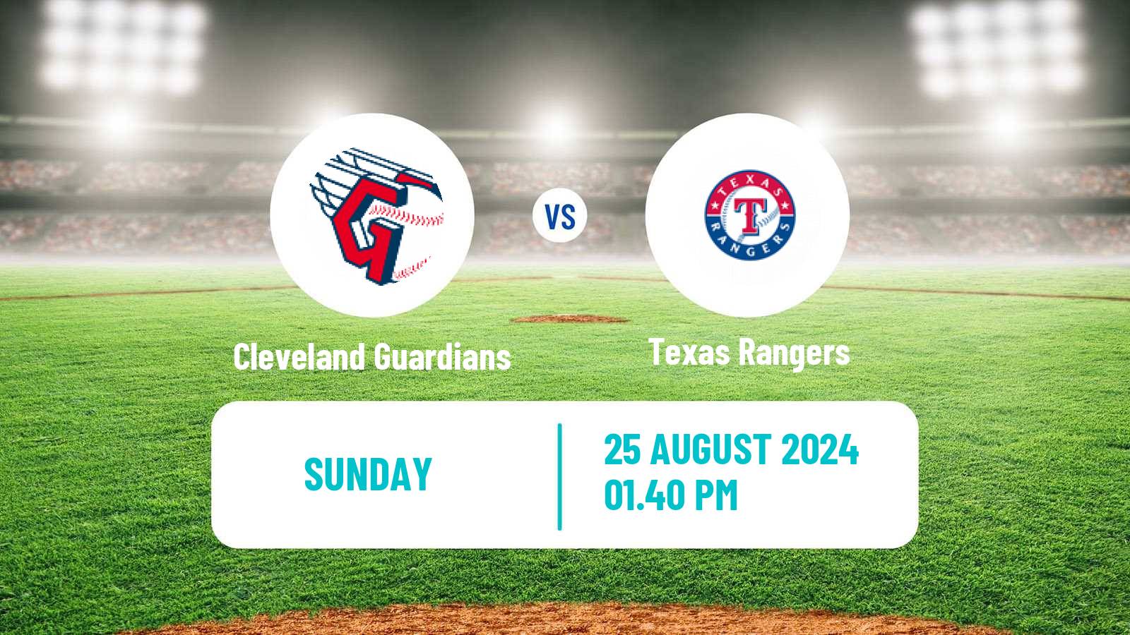 Baseball MLB Cleveland Guardians - Texas Rangers