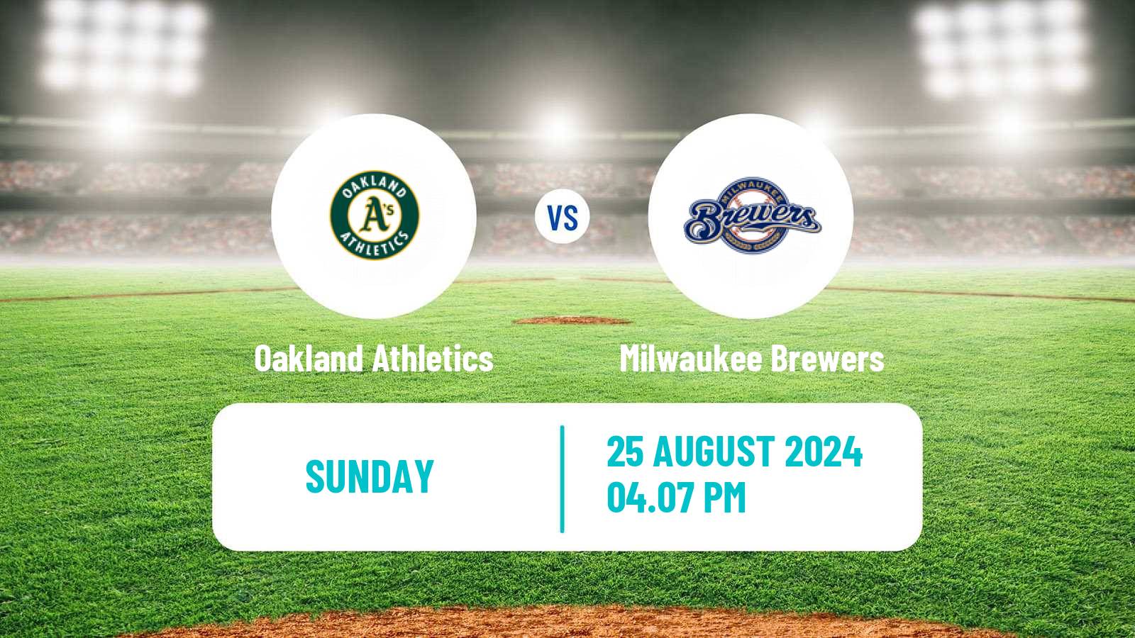 Baseball MLB Oakland Athletics - Milwaukee Brewers