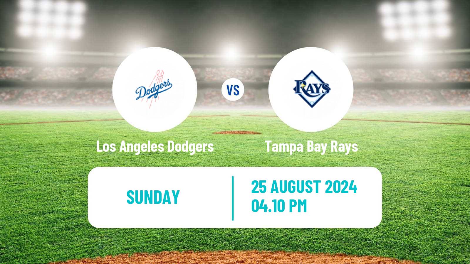 Baseball MLB Los Angeles Dodgers - Tampa Bay Rays