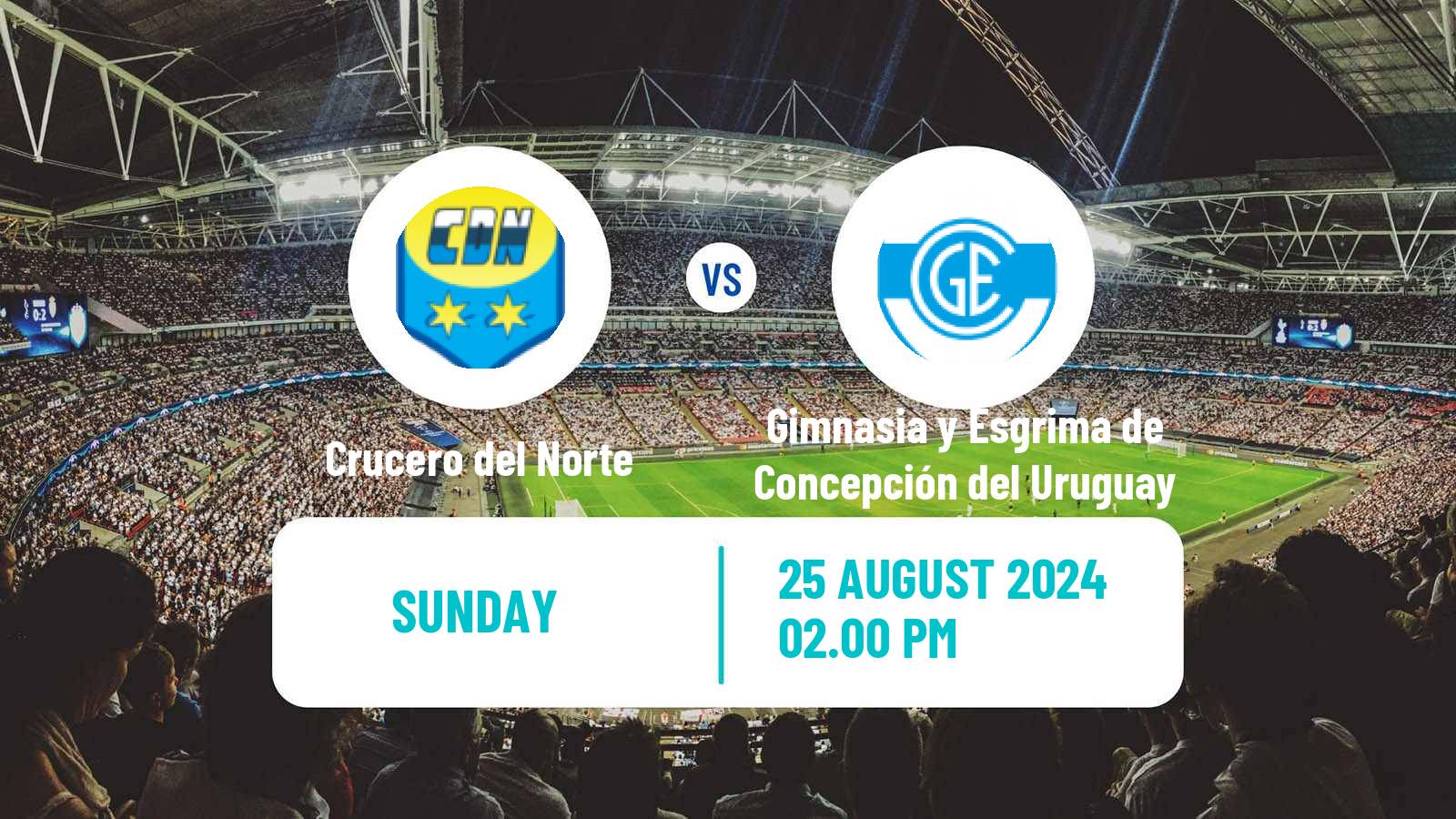 Soccer Argentinian Torneo Federal Crucero del Norte - Gimnasia y Esgrima de Concepción del Uruguay