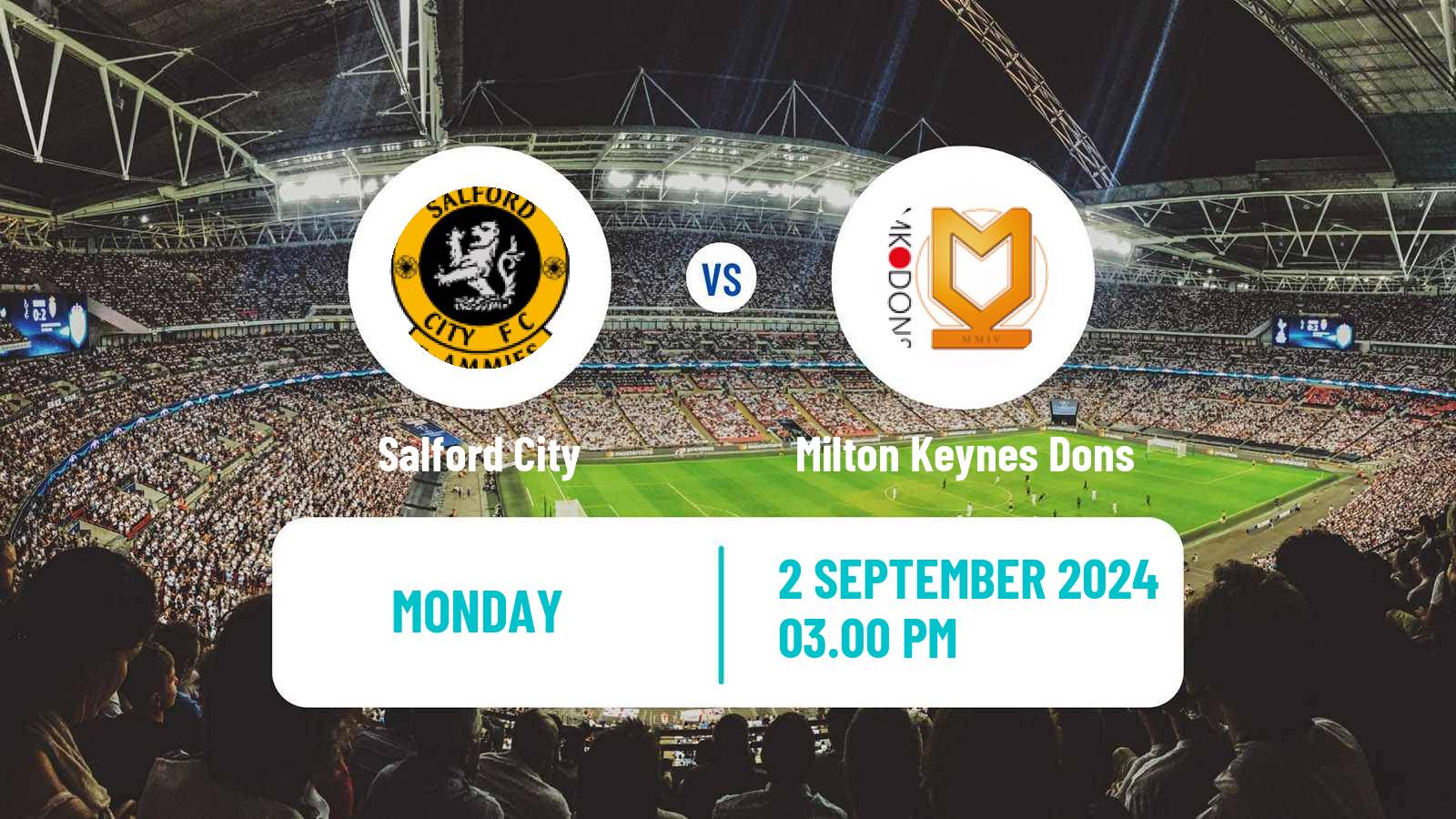 Soccer English League Two Salford City - Milton Keynes Dons