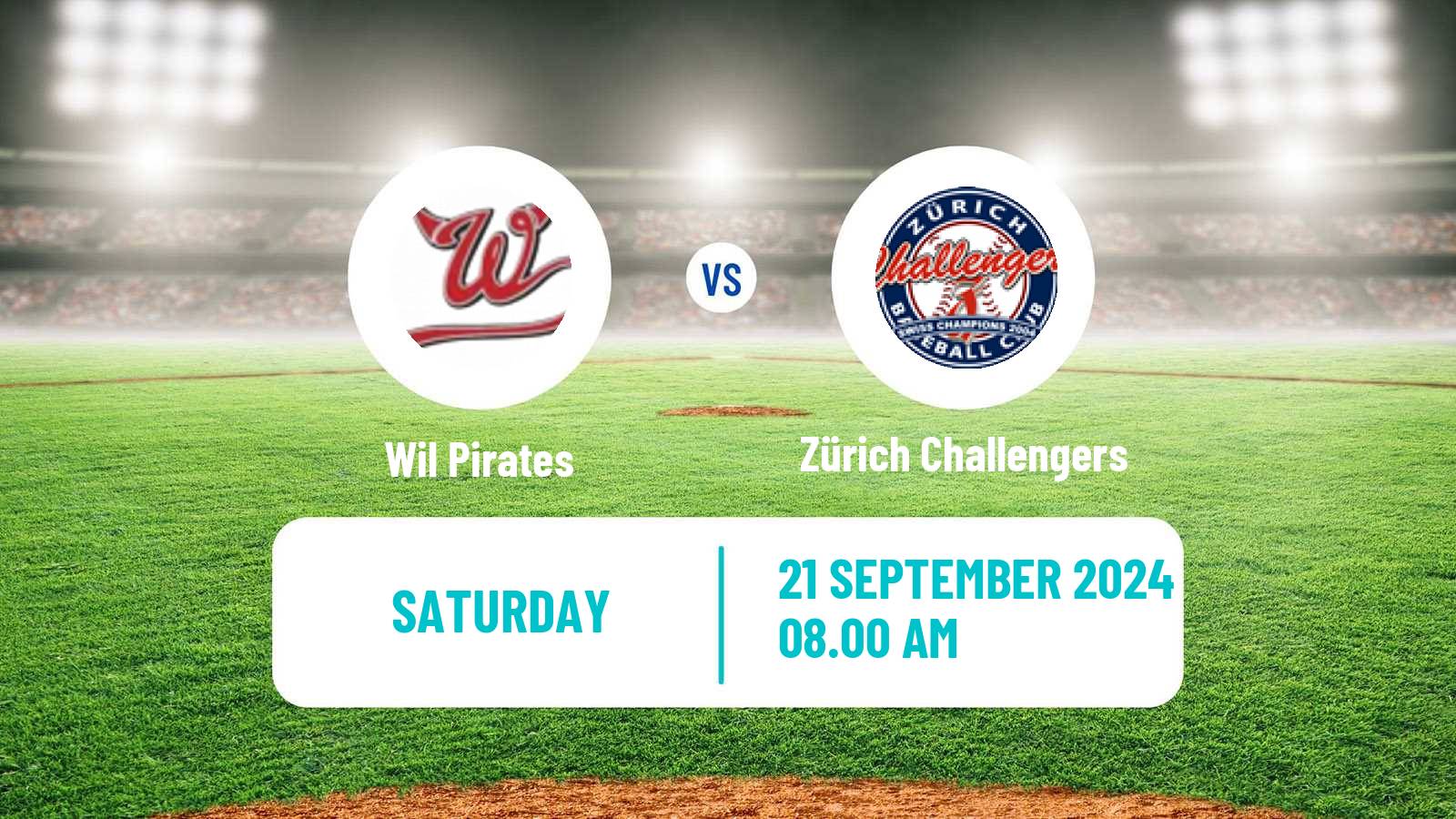 Baseball Swiss NLA Baseball Wil Pirates - Zürich Challengers