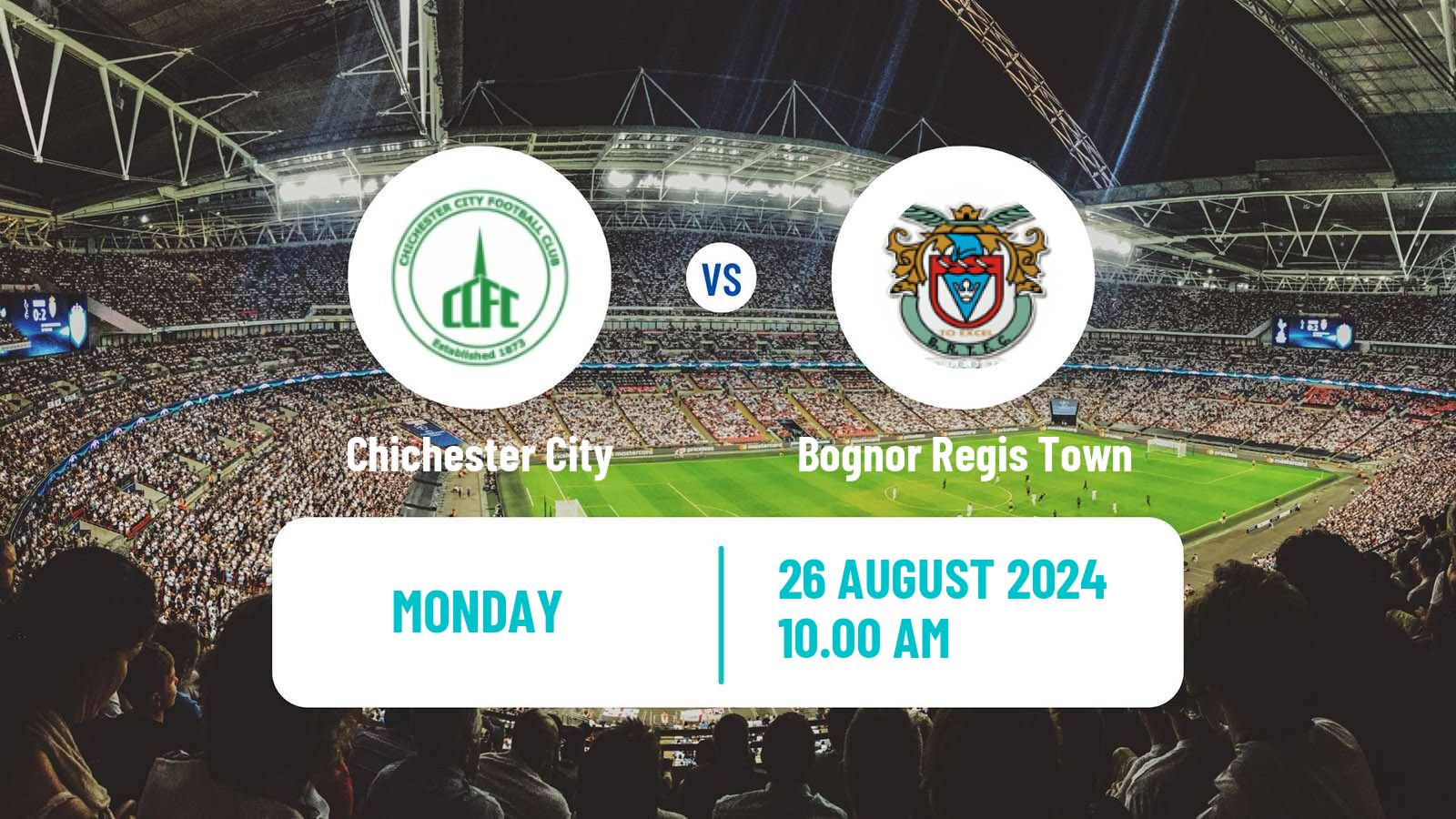 Soccer English Isthmian League Premier Division Chichester City - Bognor Regis Town