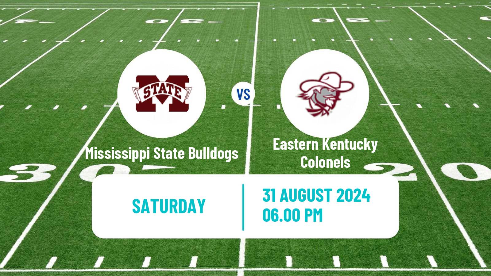 American football NCAA College Football Mississippi State Bulldogs - Eastern Kentucky Colonels