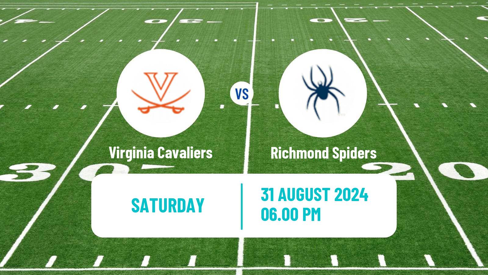 American football NCAA College Football Virginia Cavaliers - Richmond Spiders