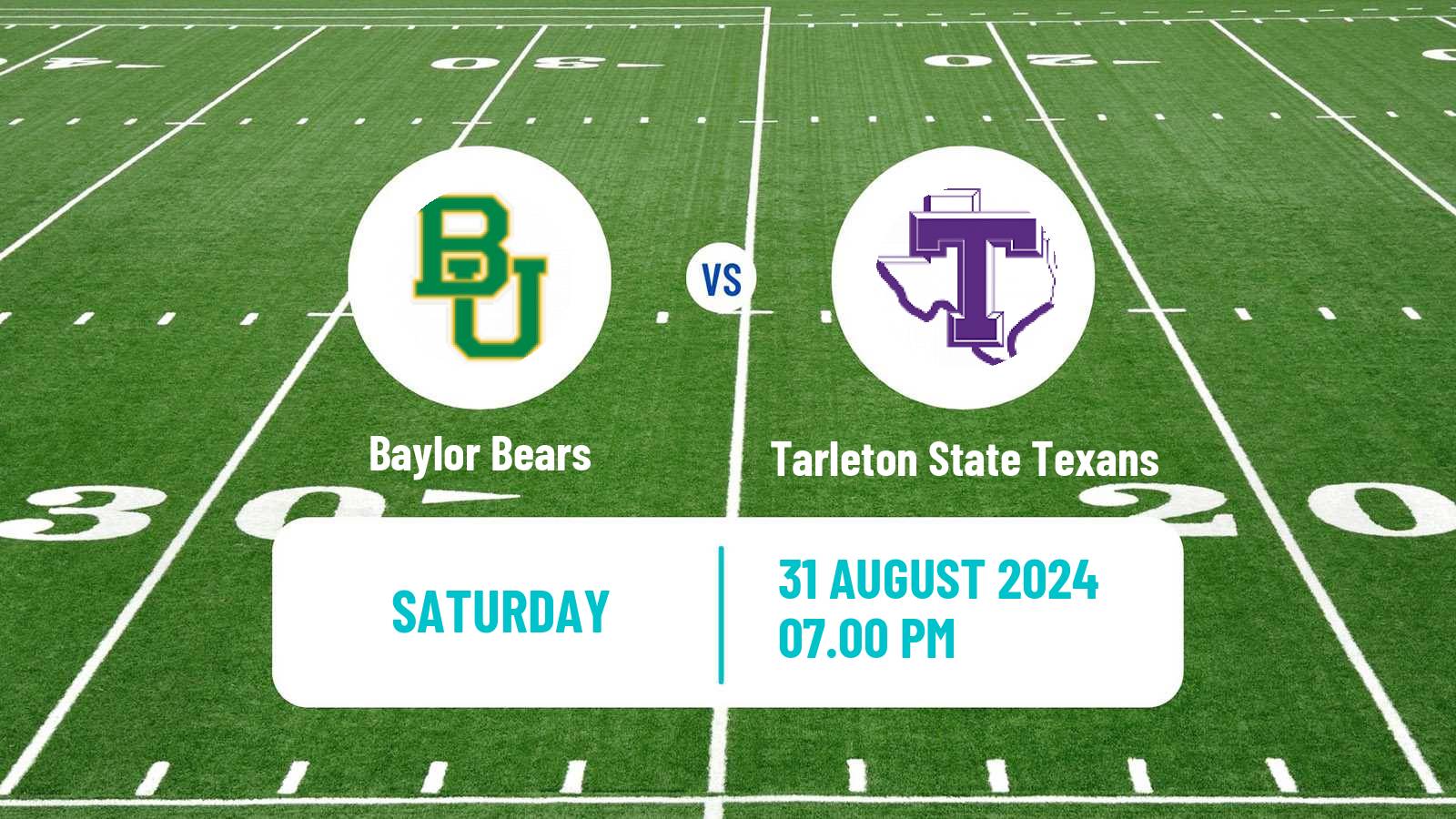 American football NCAA College Football Baylor Bears - Tarleton State Texans