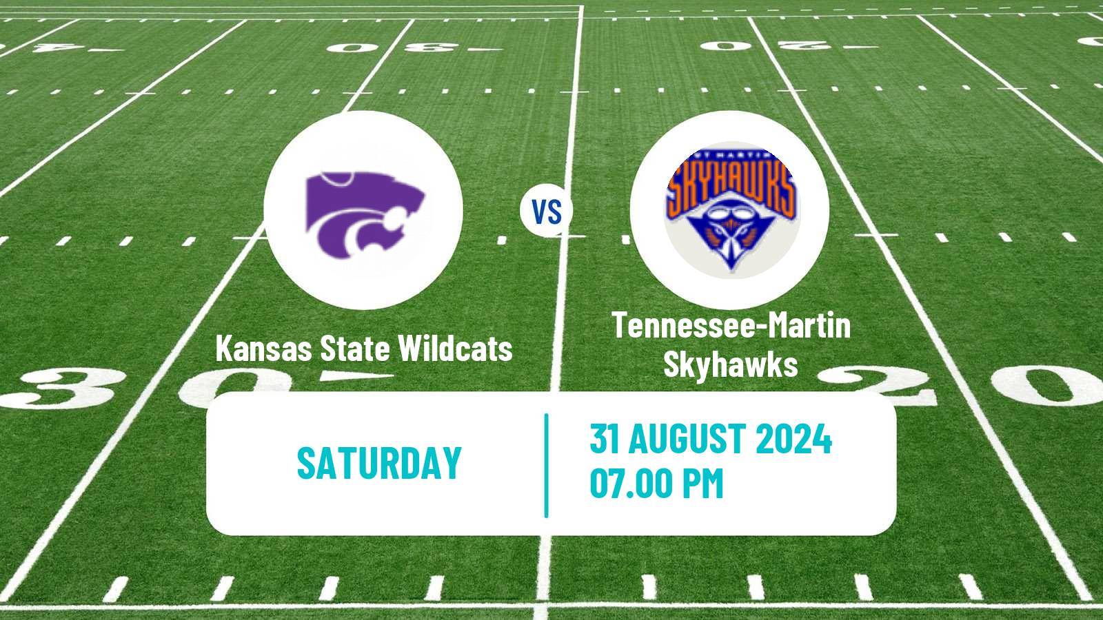 American football NCAA College Football Kansas State Wildcats - Tennessee-Martin Skyhawks