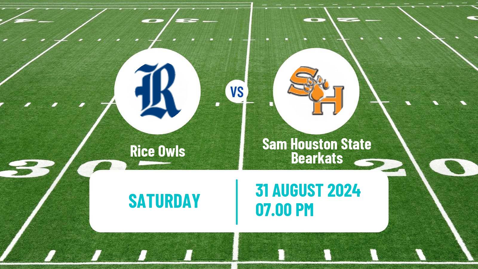 American football NCAA College Football Rice Owls - Sam Houston State Bearkats