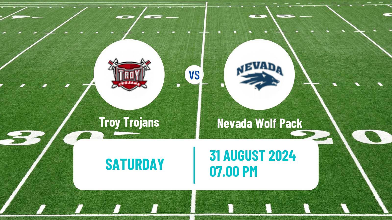 American football NCAA College Football Troy Trojans - Nevada Wolf Pack