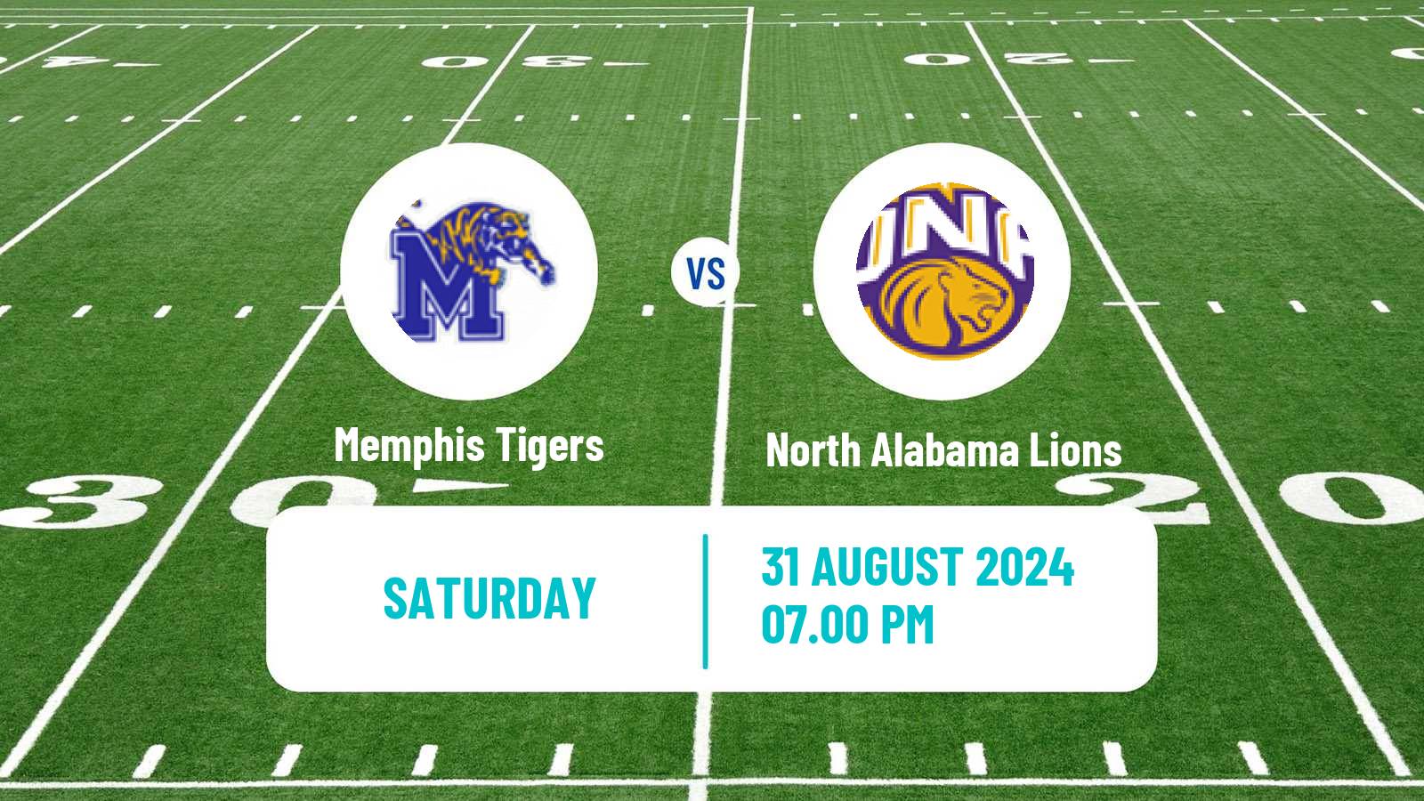 American football NCAA College Football Memphis Tigers - North Alabama Lions