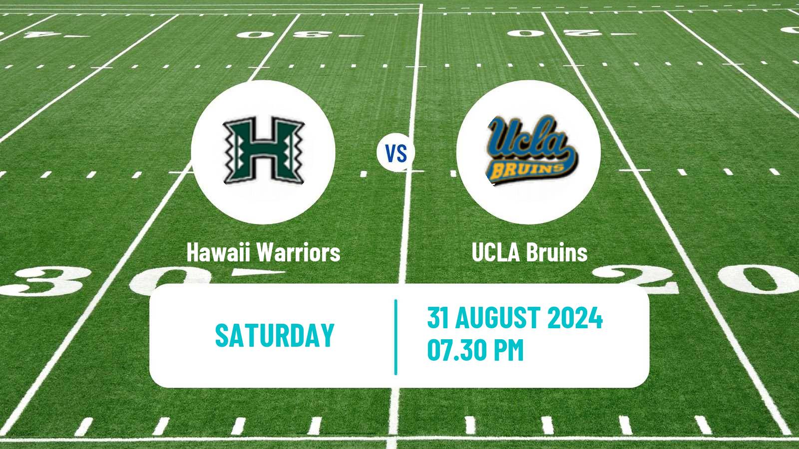 American football NCAA College Football Hawaii Warriors - UCLA Bruins