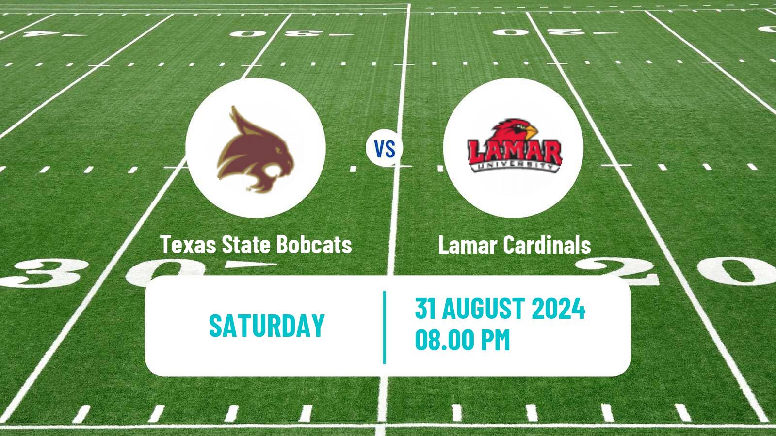 American football NCAA College Football Texas State Bobcats - Lamar Cardinals