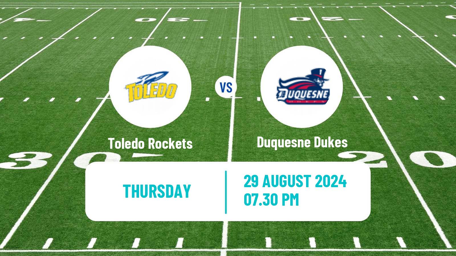 American football NCAA College Football Toledo Rockets - Duquesne Dukes