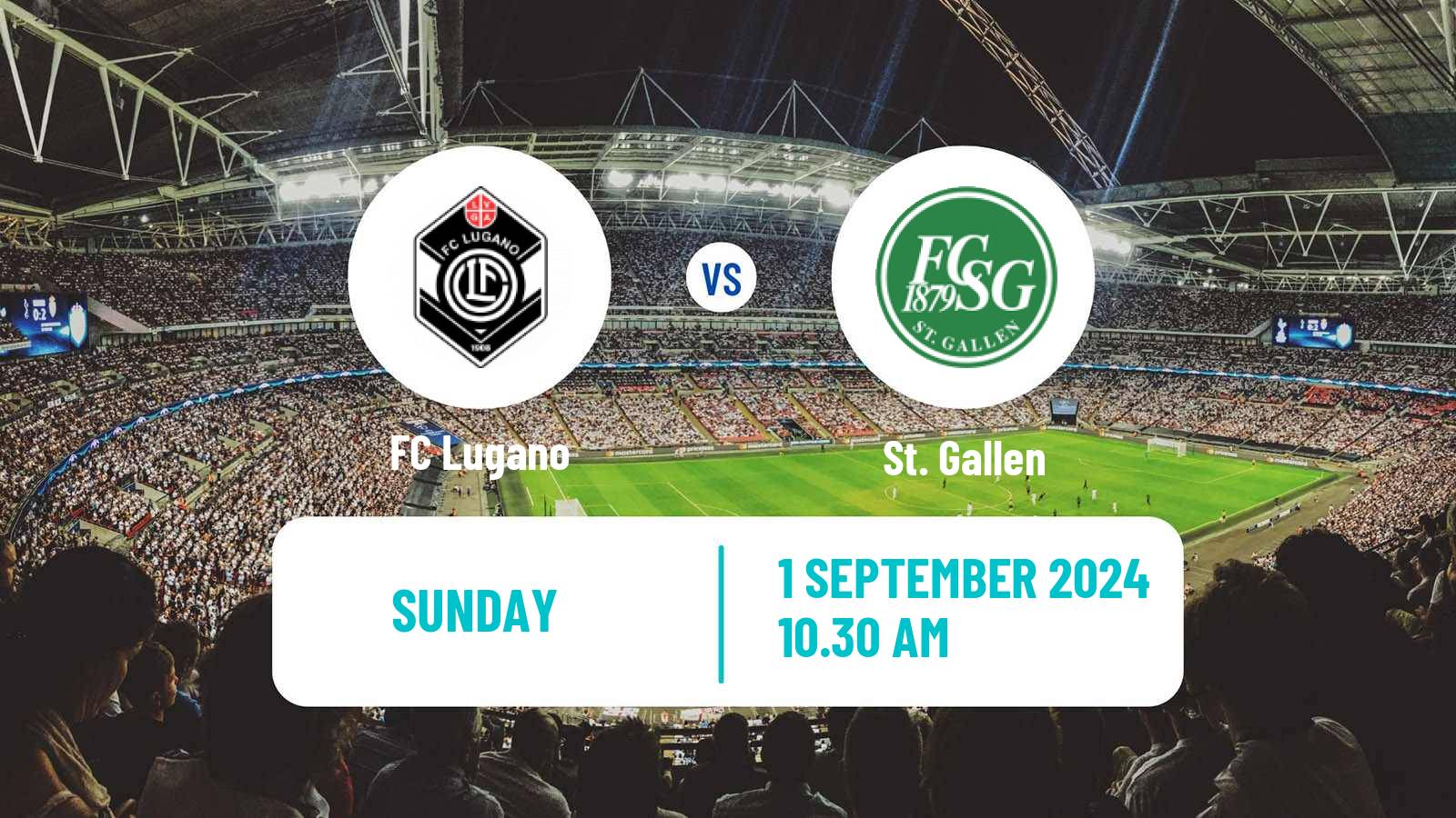 Soccer Swiss Super League Lugano - St. Gallen