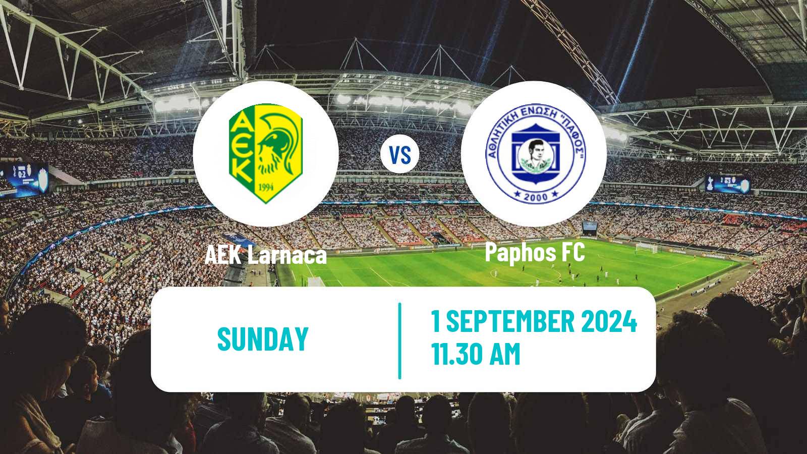 Soccer Cypriot First Division AEK Larnaca - Paphos