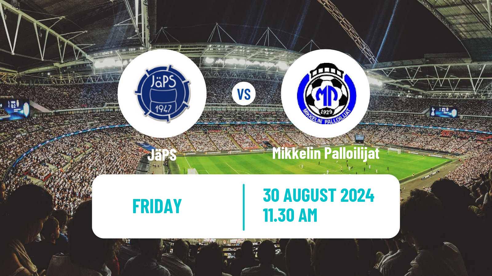 Soccer Finnish Ykkosliiga JäPS - Mikkelin Palloilijat