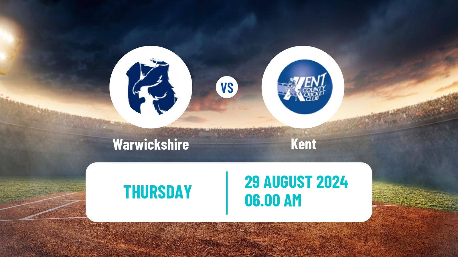 Cricket County Championship One Cricket Warwickshire - Kent