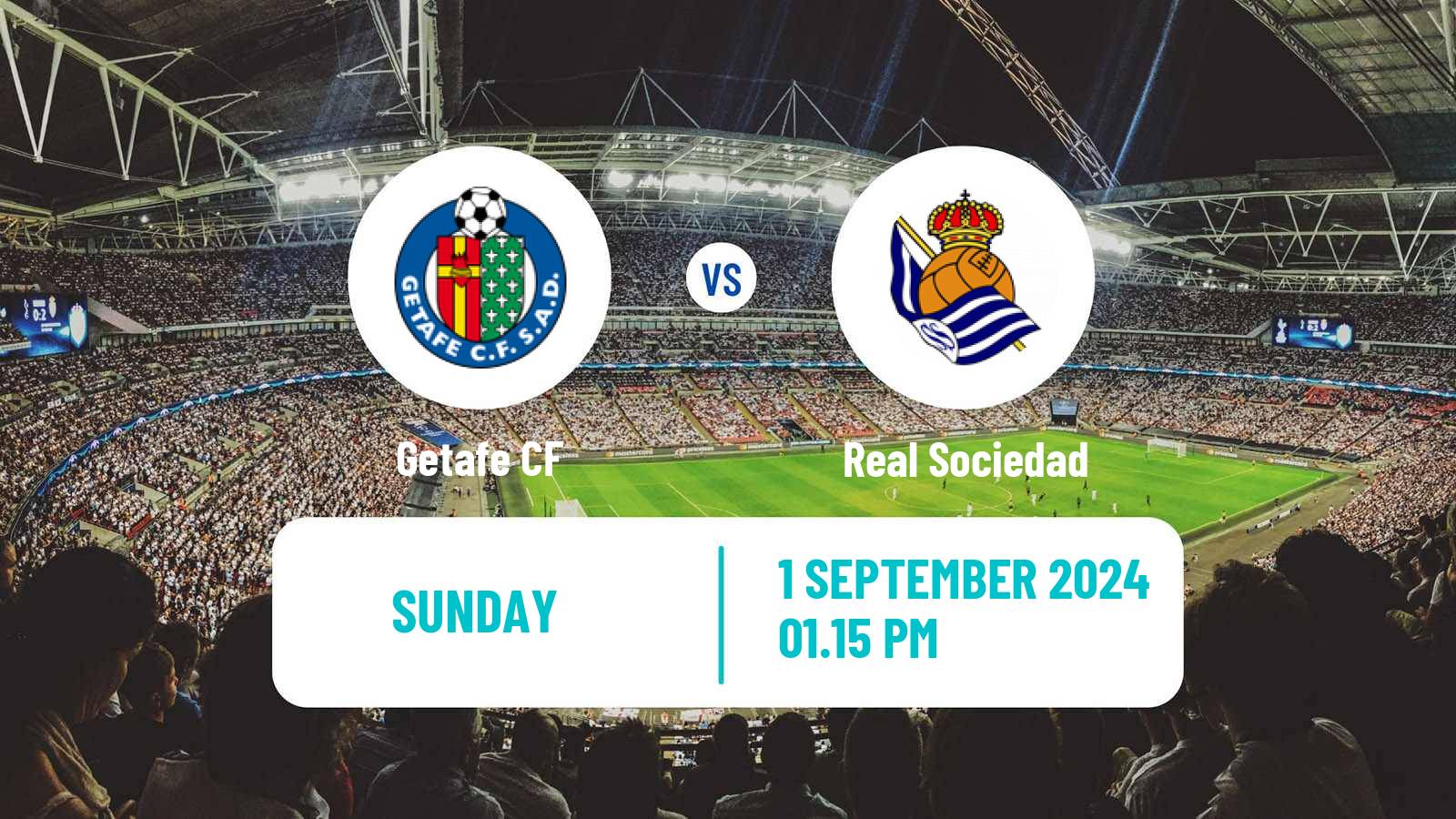 Soccer Spanish LaLiga Getafe - Real Sociedad