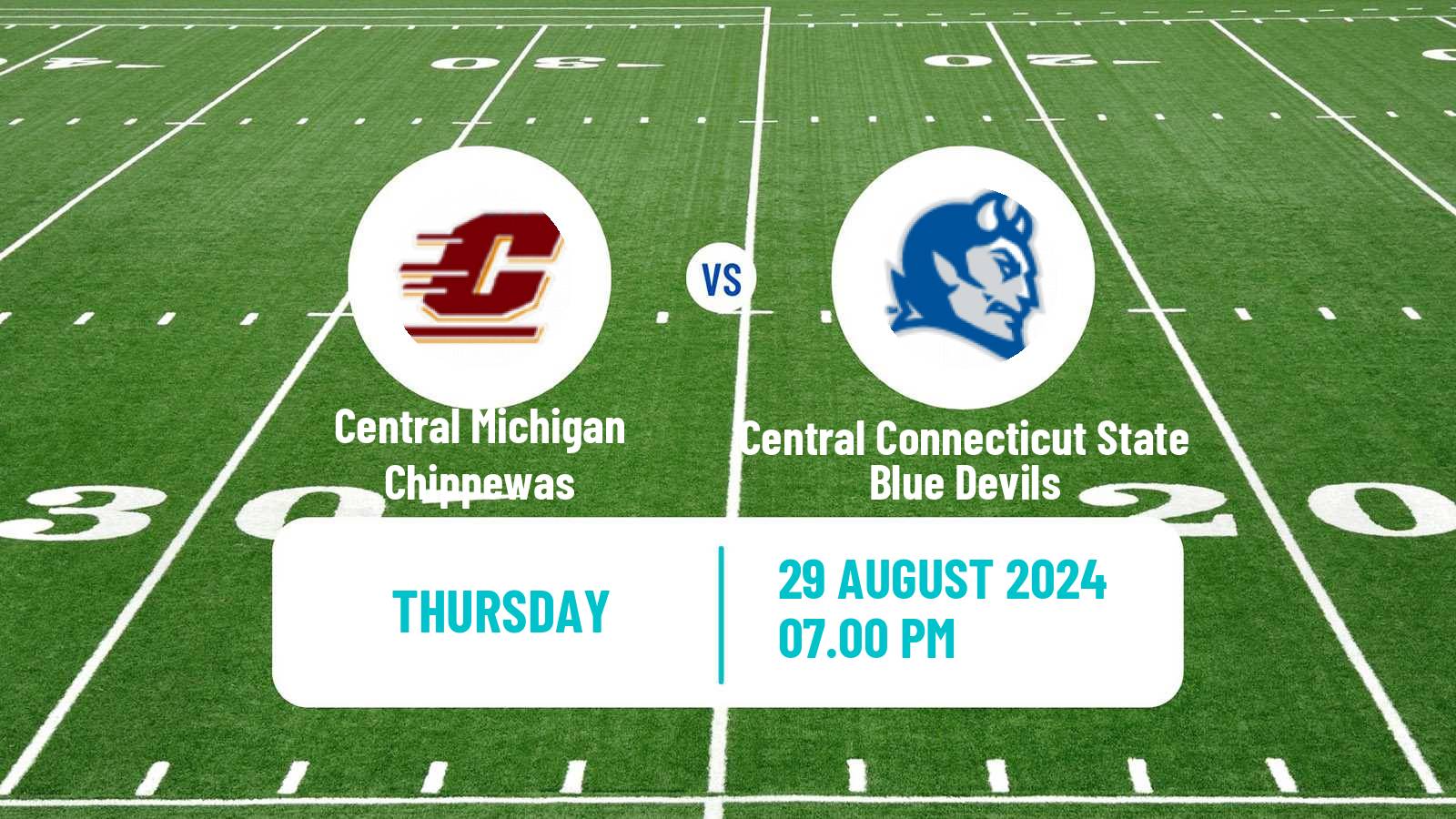 American football NCAA College Football Central Michigan Chippewas - Central Connecticut State Blue Devils