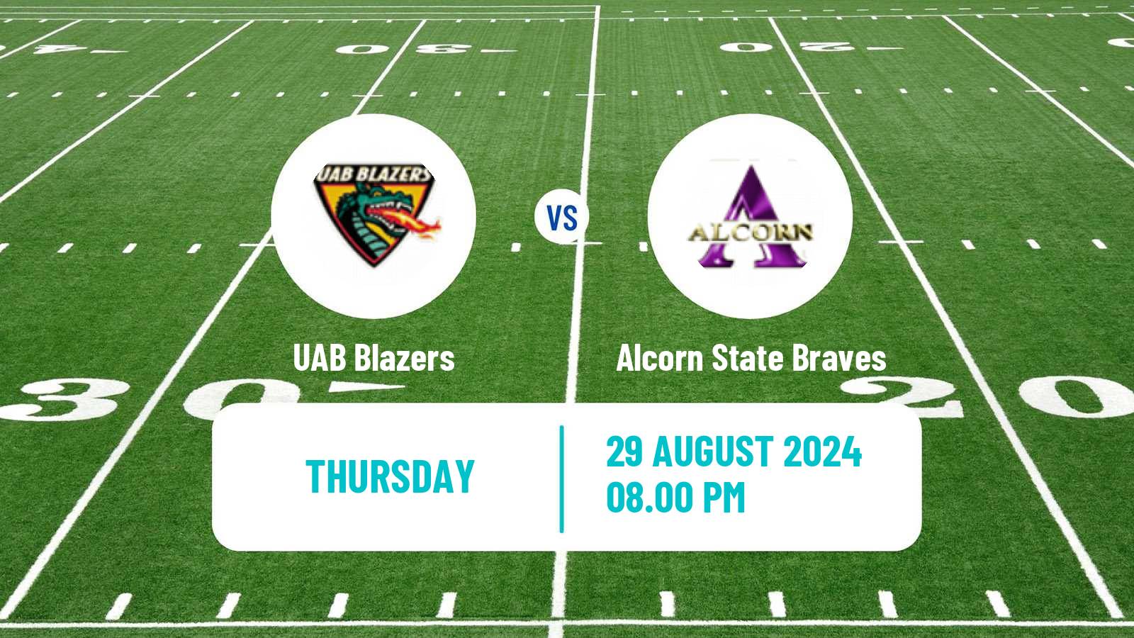 American football NCAA College Football UAB Blazers - Alcorn State Braves