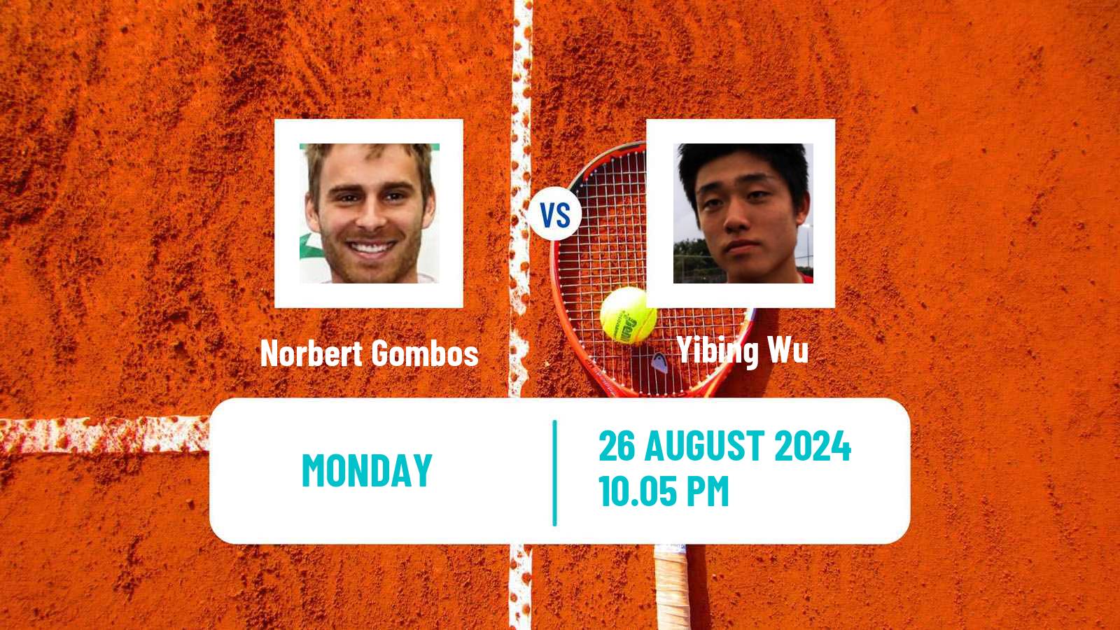 Tennis Zhangjiagang Challenger Men Norbert Gombos - Yibing Wu