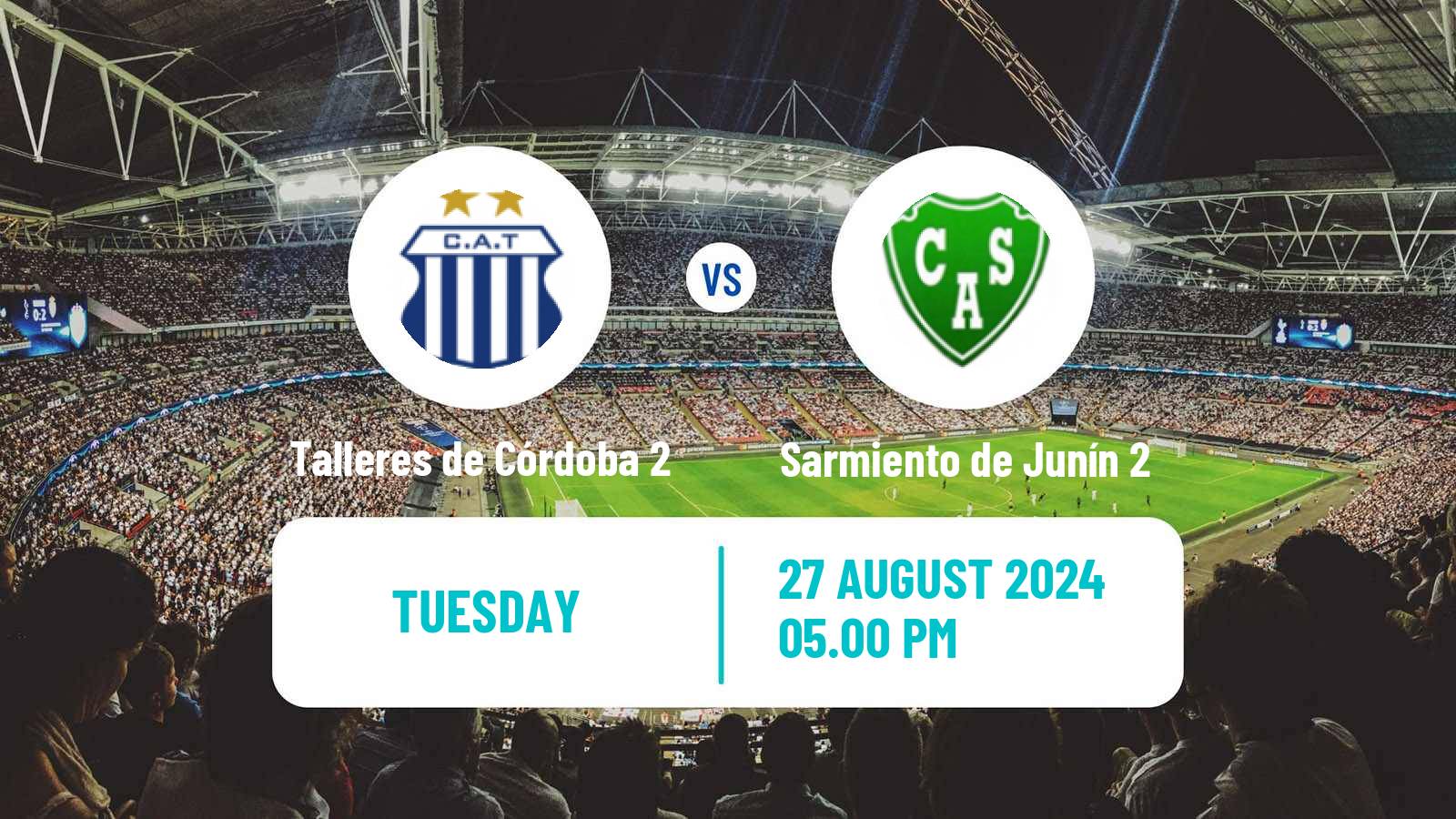 Soccer Argentinian Reserve League Talleres de Córdoba 2 - Sarmiento de Junín 2