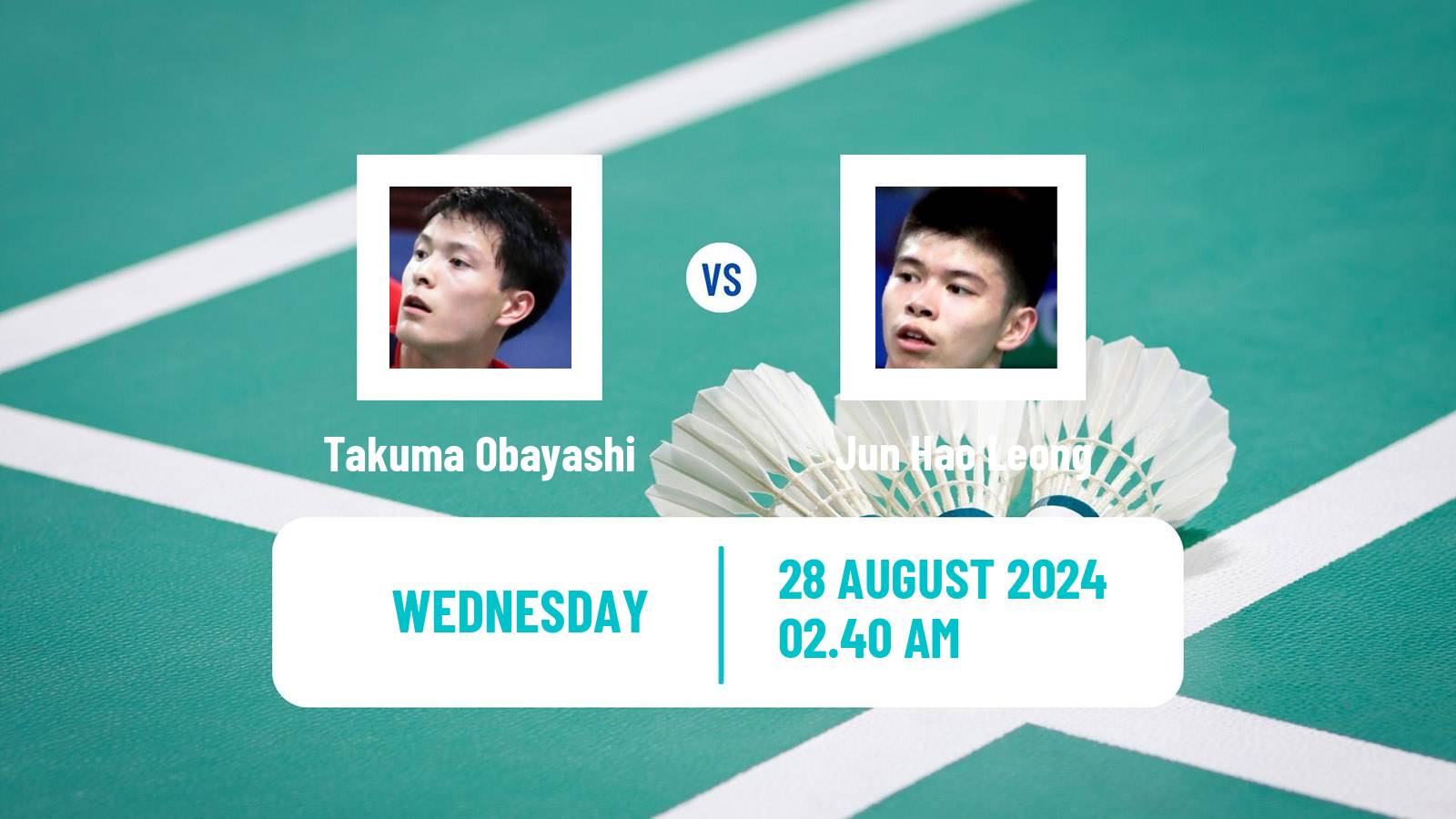 Badminton BWF World Tour Korea Open Men Takuma Obayashi - Jun Hao Leong