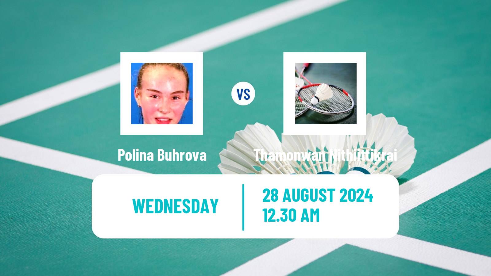 Badminton BWF World Tour Indonesia Masters 2 Women Polina Buhrova - Thamonwan Nithiittikrai