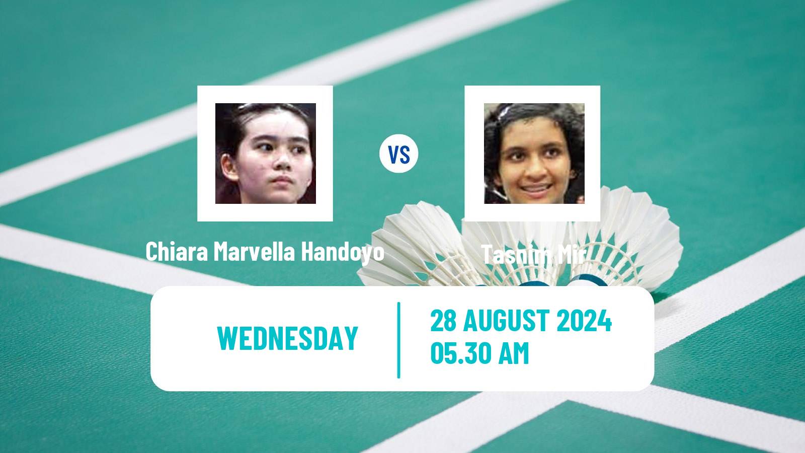 Badminton BWF World Tour Indonesia Masters 2 Women Chiara Marvella Handoyo - Tasnim Mir