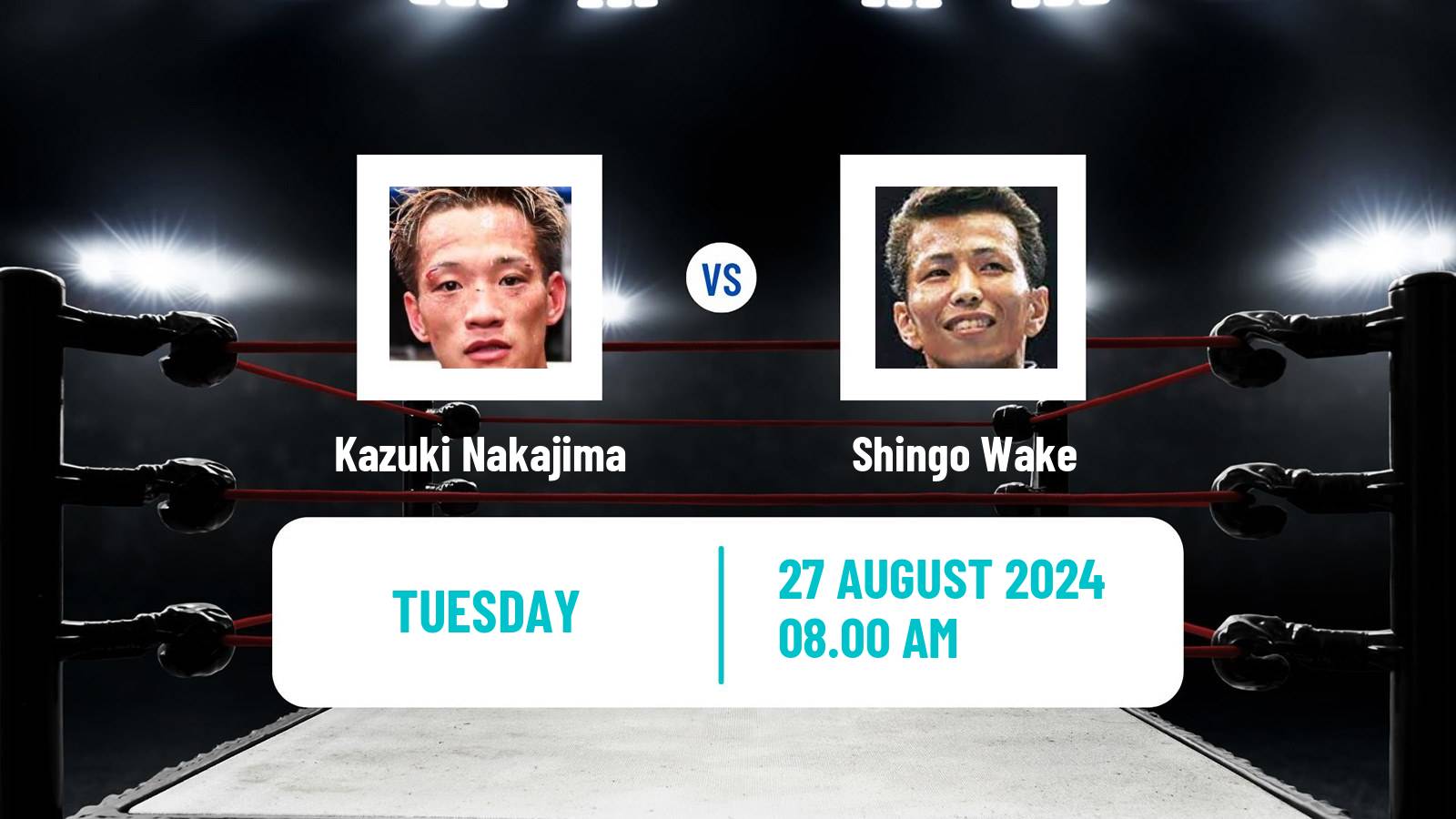 Boxing Super Bantamweight Opbf Title Men Kazuki Nakajima - Shingo Wake