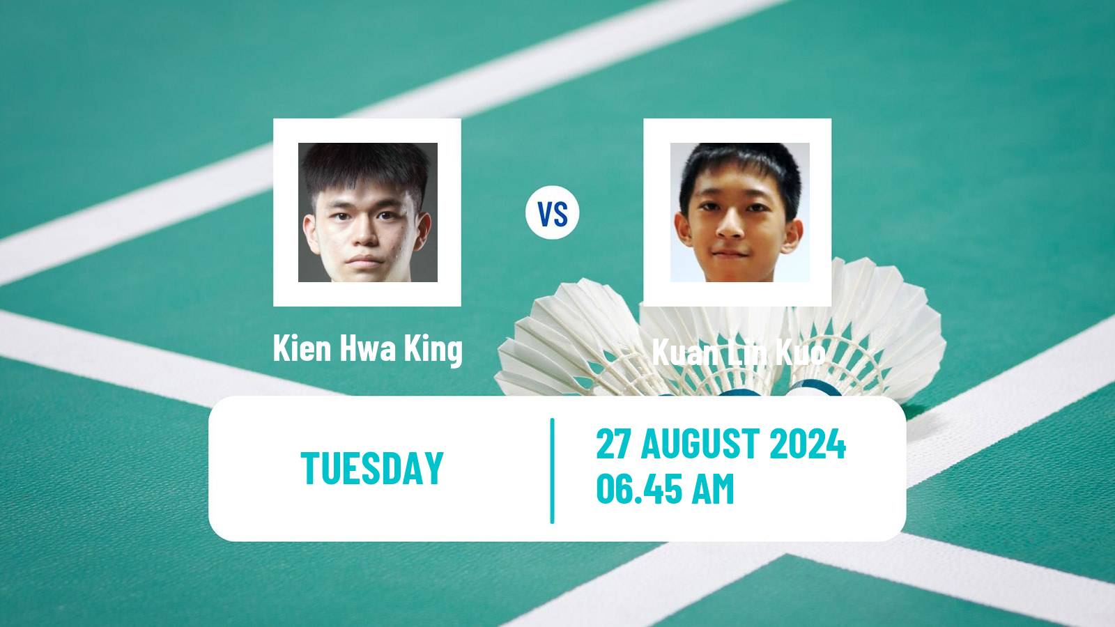 Badminton BWF World Tour Indonesia Masters 2 Men Kien Hwa King - Kuan Lin Kuo