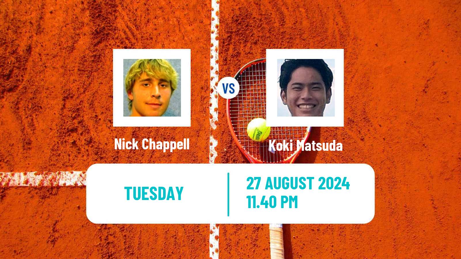 Tennis ITF M25 Nakhon Si Thammarat Men Nick Chappell - Koki Matsuda