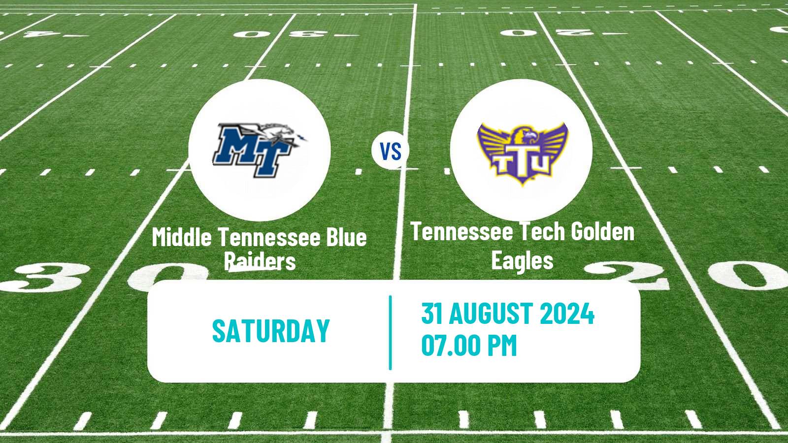 American football NCAA College Football Middle Tennessee Blue Raiders - Tennessee Tech Golden Eagles