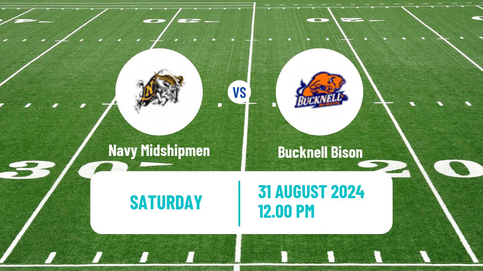 American football NCAA College Football Navy Midshipmen - Bucknell Bison