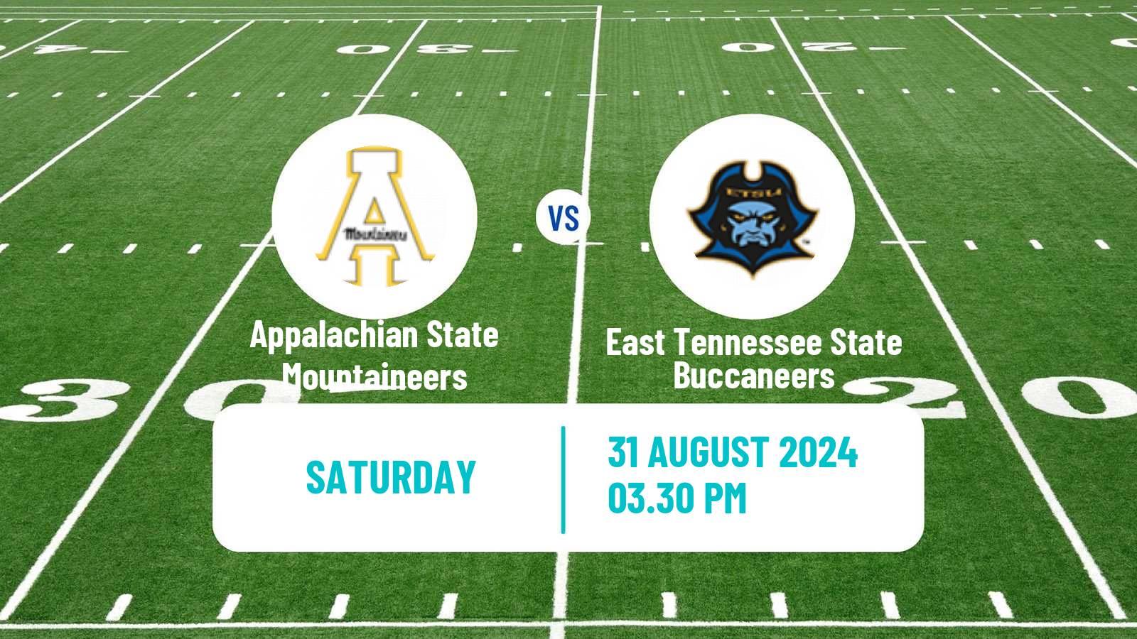 American football NCAA College Football Appalachian State Mountaineers - East Tennessee State Buccaneers