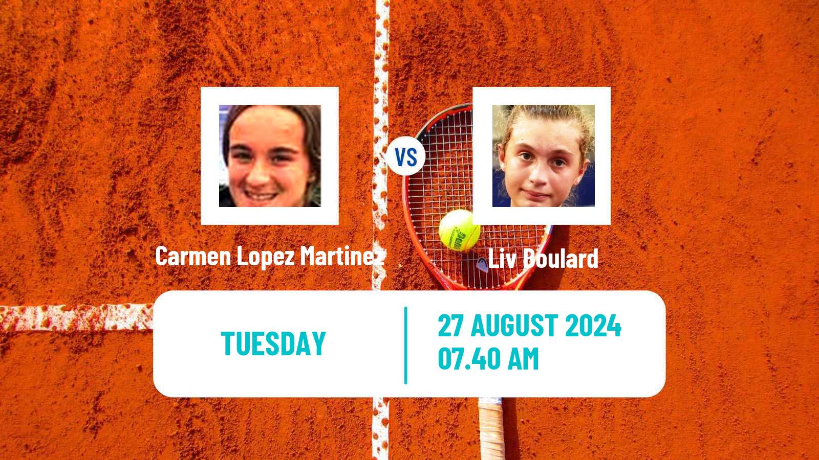 Tennis ITF W15 Valladolid Women Carmen Lopez Martinez - Liv Boulard